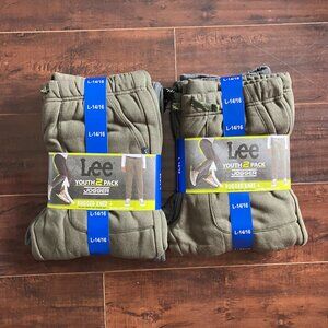 2 Lee Youth Jogger Pants 2-Pack with Rugged Knee - L (14/16)